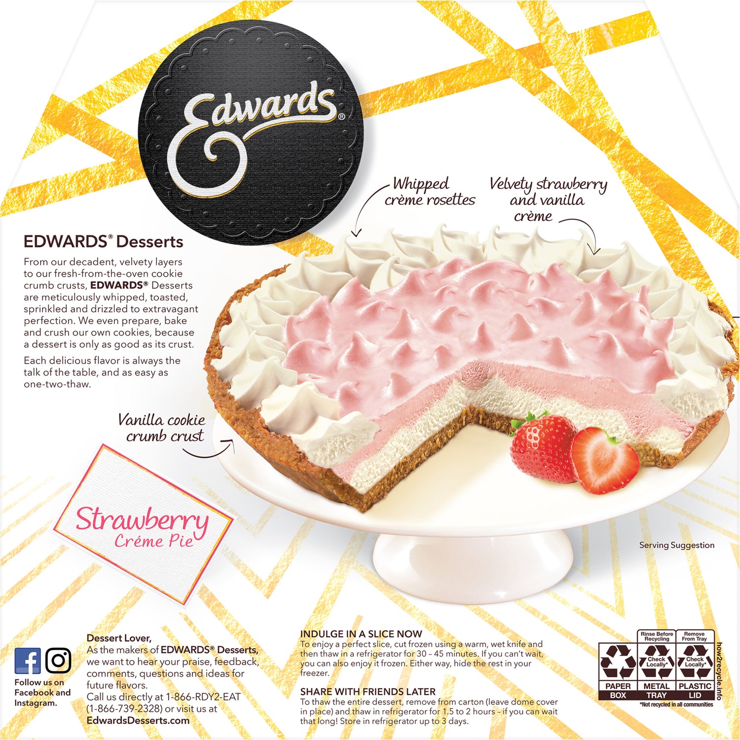 EDWARDS® Strawberry Crème Pie – Edwards Desserts